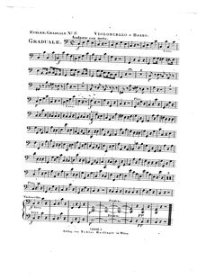 Partition violoncelles / Basses, Graduale en Epiphania Domini, Eybler, Joseph