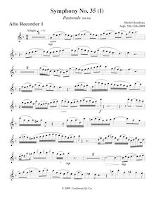 Partition enregistrement  1, Symphony No.35, F major, Rondeau, Michel par Michel Rondeau