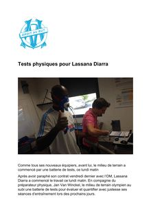 OM : Tests physiques pour Lassana Diarra