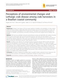 Perceptions of environmental changes and Lethargic crab disease among crab harvesters in a Brazilian coastal community