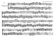 Partition Sonata No.5 en A minor, Premier livre de sonates à violon seul et la basse.... par Mr Francoeur le fils... Gravée par le sr Hue