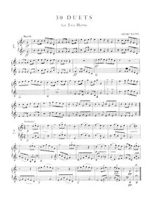 Partition complète, 30 duos pour Two cornes, Kling, Henri