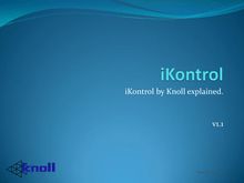 iKontrol by Knoll explained. v1.1