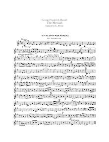 Partition violons II, Messiah, Handel, George Frideric par George Frideric Handel