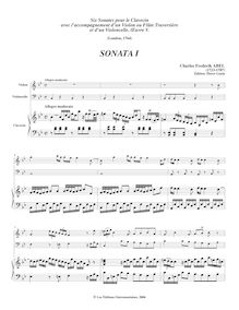 Partition , Allegro moderato - clavecin (partition compléte), 6 sonates pour clavecin
