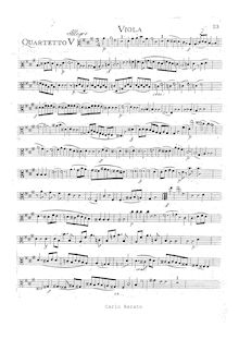 Partition viole de gambe, corde quatuor No.18, A major, Mozart, Wolfgang Amadeus par Wolfgang Amadeus Mozart
