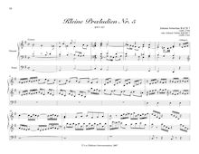 Partition Prelude et Fugue en G major, BWV 557, 8 Short préludes et Fugues