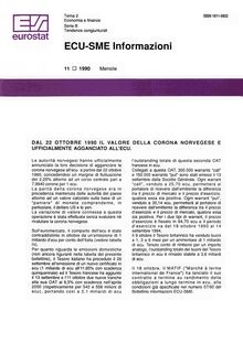 ECU-SME Informazioni. 11 1990 Mensile