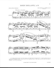 Partition complète, Rondo brillante, E♭ major, Weber, Carl Maria von