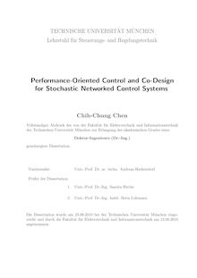 Performance-oriented control and co-design for stochastic networked control systems [Elektronische Ressource] / Chih-Chung Chen