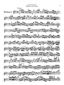 Partition violons I, II, Médée, Opéra comique en trois actes, Cherubini, Luigi