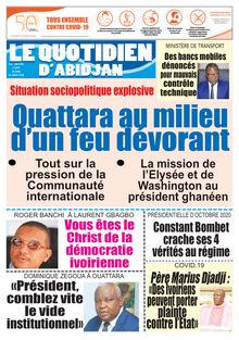 Le Quotidien d’Abidjan n°2892 - du lundi 27 juillet 2020