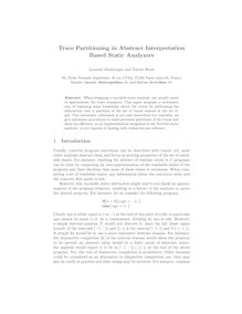 Trace Partitioning in Abstract Interpretation Based Static Analyzers