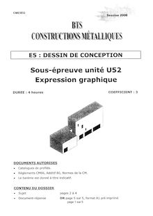 Expression graphique 2006 BTS Constructions métalliques
