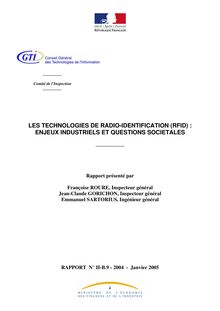 Les technologies de radio-identification (RFID) : enjeux industriels et questions sociétales