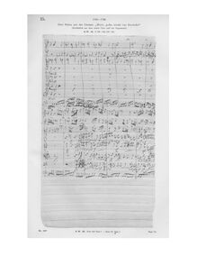 Partition Autograph of a choral et Soprano Aria, Herr, gehe nicht ins Gericht