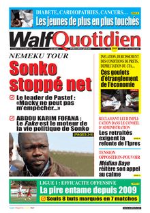 Walf Quotidien n°9166 - du lundi 17 octobre 2022