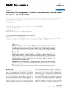 Stability analysis of genetic regulatory network with additive noises