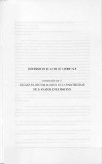 Apertura del curso académico 1993-1994: Discurso en el acto de apertura