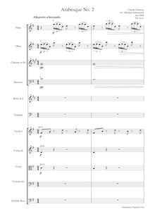 Partition complète, Deux Arabesques, 1. E major2. G major, Debussy, Claude par Claude Debussy
