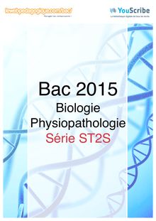 Corrigé Bac 2015 - Biologie-Physiopathologie - ST2S