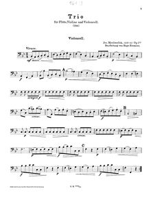 Partition de violoncelle, Trio pour flûte violoncelle et Piano, Op. No.4