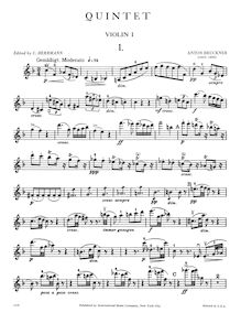 Partition violon 1, corde quintette, F major, Bruckner, Anton