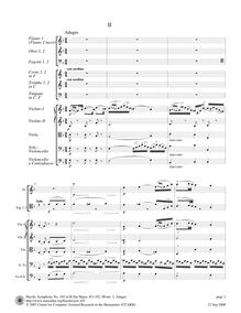 Partition , Adagio, Symphony No.102 en B♭ major, Sinfonia No.102