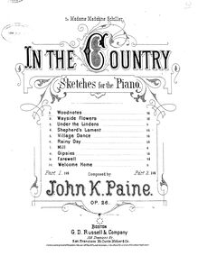 Partition , Woodnotes, en pour Country, Op.26, Sketches for the Piano