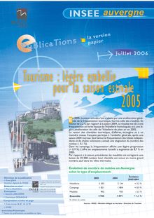 Tourisme : légère embellie pour la saison estivale 2005