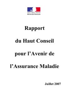 Rapport annuel du Haut Conseil pour l’Avenir de l’Assurance Maladie de  Juillet 2007