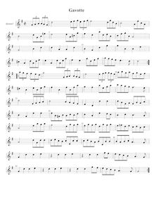 Partition I, Gavotte - hautbois 1, 6 Trio sonates, G major, Boismortier, Joseph Bodin de