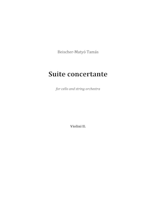 Partition violons II,  concertante, Beischer-Matyó, Tamás