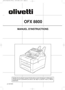 Notice Téléphone et Fax Olivetti  OFX 8800