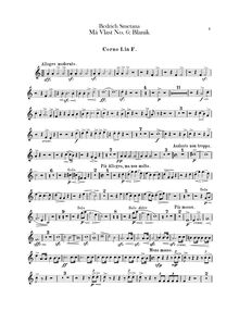 Partition cor 1, 2 (F), Blaník, D minor, Smetana, Bedřich