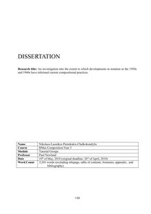 Partition Dissertation on Musical Notation, Essays, Psimikakis-Chalkokondylis, Nikolaos-Laonikos
