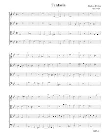 Partition Fantasia, VdGS No.19 - partition complète (Tr A T B), fantaisies pour 4 violes de gambe