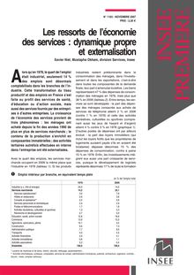 Les ressorts de léconomie  des services : dynamique propre et externalisation 