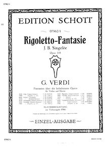 Partition de piano, Fantaisie sur des motifs de l opéra  Rigoletto , Op.118