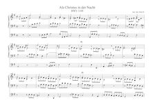 Partition , Als Christus en der Nacht, BWV 1108, pour Neumeister Collection, BWV 1090-1120