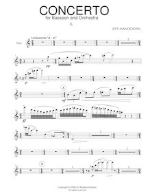 Partition flûte, Concerto pour basson et orchestre, Manookian, Jeff