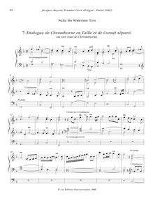 Partition , Dialogue de Chromhorne en Taille et de Cornet séparé, ou sur tout le Chromhorne, Oeuvres complètes d orgue