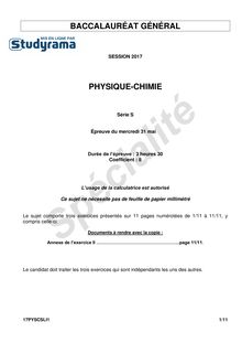 Sujet Liban Physique-Chimie spé - Bac S