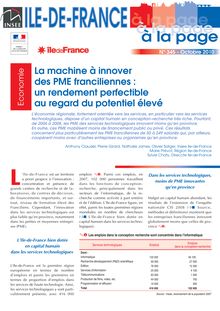 La machine à innover des PME franciliennes : un rendement perfectible au regard du potentiel élevé