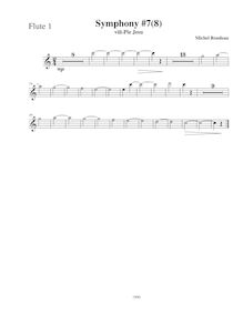 Partition flûte 1, Symphony No.7  Requiem , C minor, Rondeau, Michel par Michel Rondeau