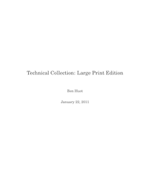 Technical Collection: Large Print Edition