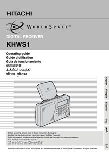 Notice Récepteur Hitachi  KH-WS1