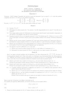 Mathématiques 2004 Classe Prepa ATS Concours ATS (Adaptation Technicien Supérieur)