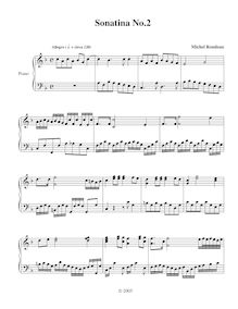 Partition Sonatina No., Allegro, 10 Piano sonatines, Rondeau, Michel par Michel Rondeau