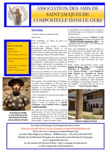 Septembre 2009 - bulletin n° 9